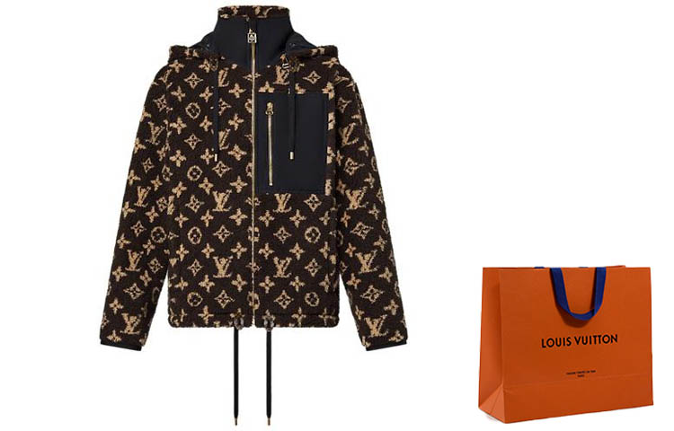 (Women) LOUIS VUITTON FW22 Logo Print Cropped Hooded Jacket Women’s Brown. 1AAKAV 圖 8
