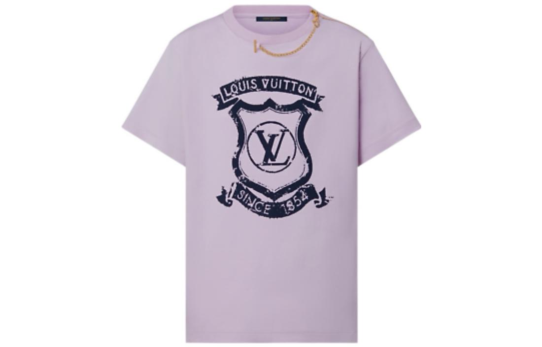 (Women) LOUIS VUITTON FW22 Logo Print Pink Short Sleeve  T-Shirt. 1AAAZL 圖 2