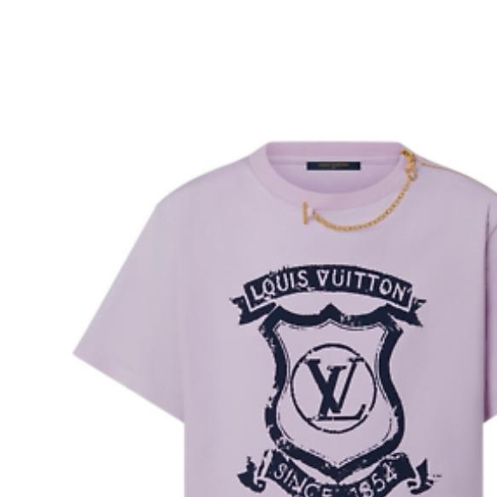 (Women) LOUIS VUITTON FW22 Logo Print Pink Short Sleeve  T-Shirt. 1AAAZL 圖 6