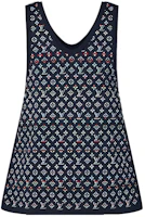 (Women) LOUIS VUITTON FW22 Logo V-Neck Sleeveless Knit Pullover Women Blue 1AAMDV (Women) LOUIS VUITTON FW22 Logo V-Neck Sleeveless Knit Pullover Women Blue 1AAMDV