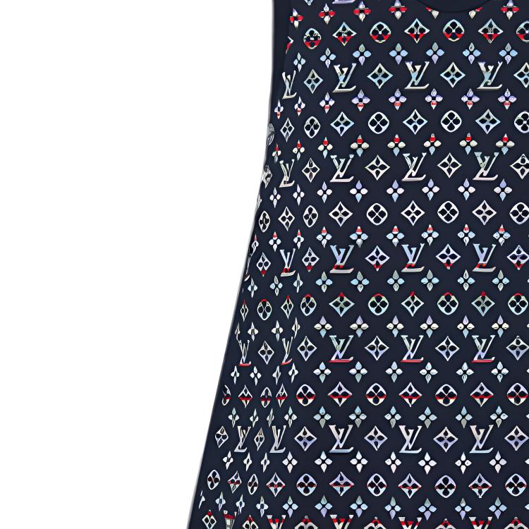 (Women) LOUIS VUITTON FW22 Logo V-Neck Sleeveless Knit Pullover Women Blue 1AAMDV 圖 7