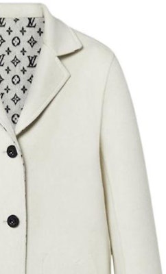 (Women) LOUIS VUITTON FW22 Monogram Jacquard Reversible Coat Off-White 1AAK67 Purchase (Women) LOUIS VUITTON FW22 Monogram Jacquard Reversible Coat Off-White 1AAK67