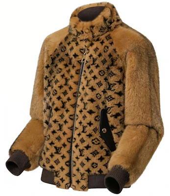 (W) Louis Vuitton FW22 Jaket Bomber Bulu Mink Pola Leher Tinggi Wanita Coklat 1AA8PG Order (W) Louis Vuitton FW22 Jaket Bomber Bulu Mink Pola Leher Tinggi Wanita Coklat 1AA8PG