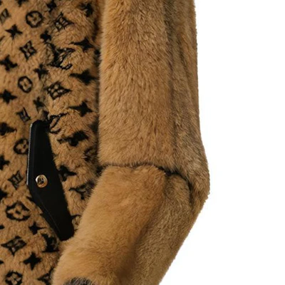 (W) Louis Vuitton FW22 Jaket Bomber Bulu Mink Pola Leher Tinggi Wanita Coklat 1AA8PG Sizing (W) Louis Vuitton FW22 Jaket Bomber Bulu Mink Pola Leher Tinggi Wanita Coklat 1AA8PG