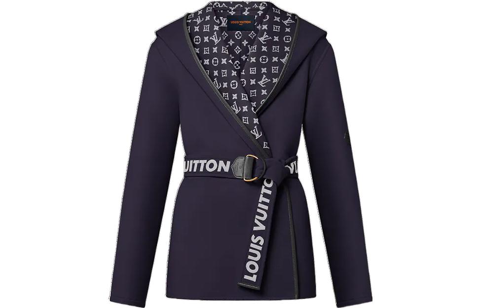 (Women) LOUIS VUITTON FW22 Wrap Waist Short Coat Women’s Blue 1AA8QF 圖 2