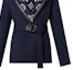 Sizing (Women) LOUIS VUITTON FW23 Double-Breasted Belted Hooded Coat Navy Blue. 1ABSIP