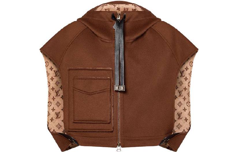 (Women) Louis Vuitton FW23  Reversible Logo Hooded Zip Jacket Brown 1AFCSK 圖 2