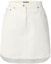 Buy (W) 루이비통 FW23 솔리드 버튼 프레이드 데님 스커트 화이트. 1ABPWB