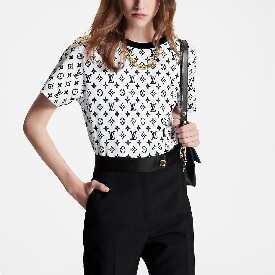 Purchase (W) 路易威登 FW23 白色Logo印花寬鬆T恤 1ABT5O