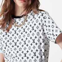 (W) 路易威登 FW23 白色Logo印花寬鬆T恤 1ABT5O Sizing (W) 路易威登 FW23 白色Logo印花寬鬆T恤 1ABT5O