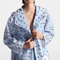Purchase (Women) LOUIS VUITTON FW23 Allover Logo Hoodie Jacket Women’s Blue 1ABQ4Q