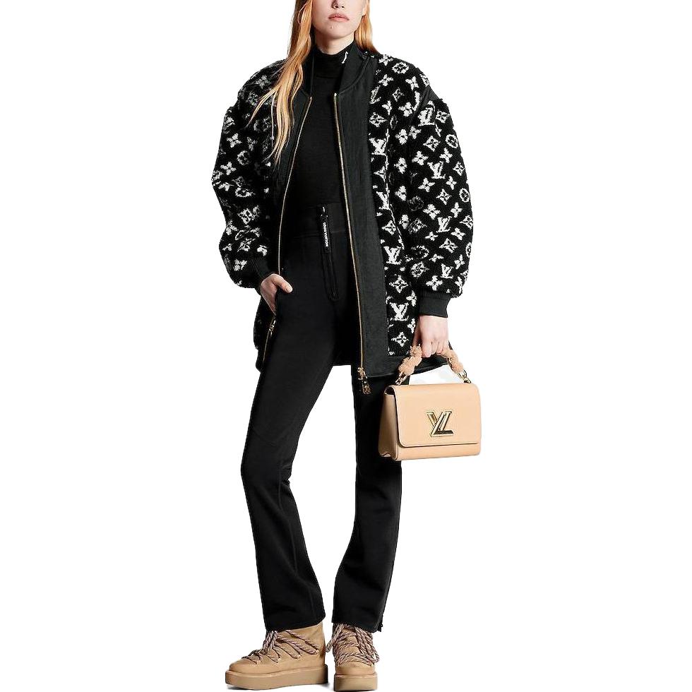 (Women) LOUIS VUITTON FW23 Allover Logo Print Long Sleeve Jacket Black . 1AC0V5 圖 3