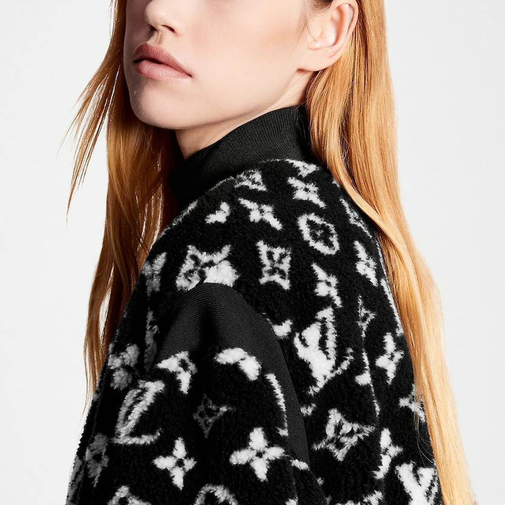 (Women) LOUIS VUITTON FW23 Allover Logo Print Long Sleeve Jacket Black . 1AC0V5 圖 6