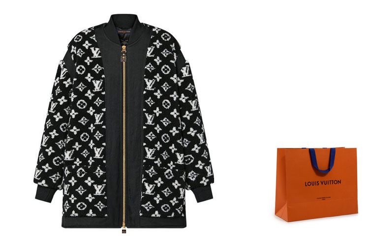 (Women) LOUIS VUITTON FW23 Allover Logo Print Long Sleeve Jacket Black . 1AC0V5 圖 8