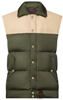 (Women) Louis Vuitton FW23 Khaki Patchwork Leather Sleeveless Jacket 1ABR7Y (Women) Louis Vuitton FW23 Khaki Patchwork Leather Sleeveless Jacket 1ABR7Y