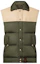Order (W) Louis Vuitton FW23 Jaket Tanpa Lengan Kulit Khaki Patchwork 1ABR7Y