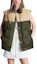 Lookbook (W) Louis Vuitton FW23 Jaket Tanpa Lengan Kulit Khaki Patchwork 1ABR7Y