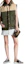 Shop (W) Louis Vuitton FW23 Jaket Tanpa Lengan Kulit Khaki Patchwork 1ABR7Y