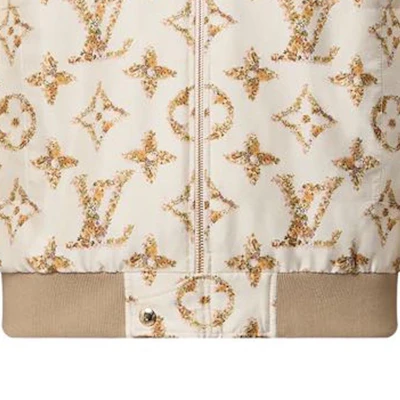 (W) Louis Vuitton FW23 Jaket Bomber Kasual Lengan Panjang Logo Print Khaki 1AFGCT Sizing (W) Louis Vuitton FW23 Jaket Bomber Kasual Lengan Panjang Logo Print Khaki 1AFGCT