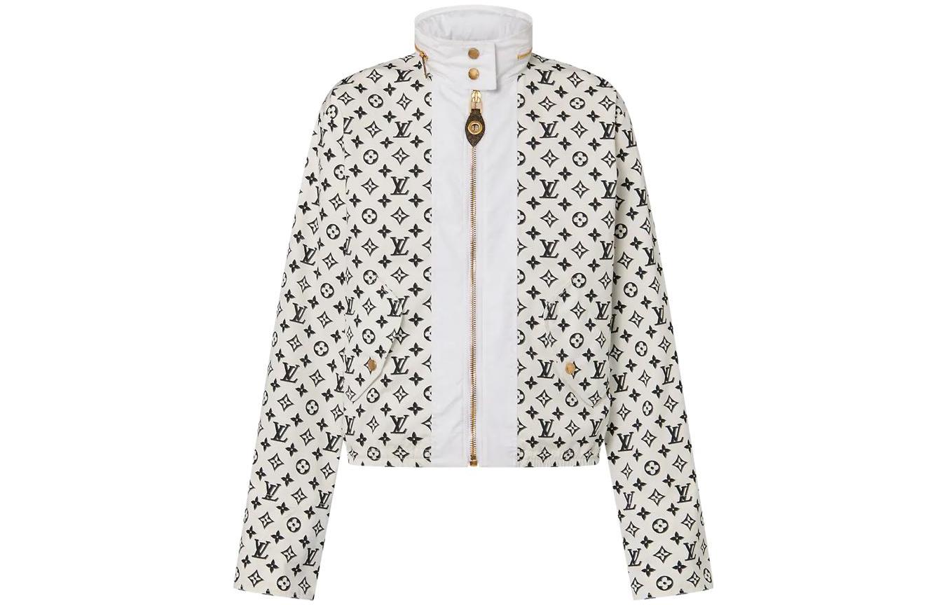 (Women) LOUIS VUITTON FW23 Logo Print High-Neck Jacket  White 1ABTCK 圖 2