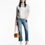 Shop (Women) LOUIS VUITTON FW23 Logo Print High-Neck Jacket White 1ABTCK