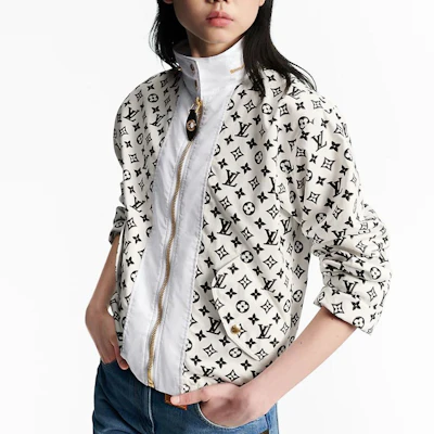 (Women) LOUIS VUITTON FW23 Logo Print High-Neck Jacket White 1ABTCK Details for (Women) LOUIS VUITTON FW23 Logo Print High-Neck Jacket White 1ABTCK