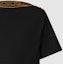 Purchase (Women) Louis Vuitton FW23 Oversized Black Zip Crewneck Short Sleeve T-Shirt Women 1AFGQM