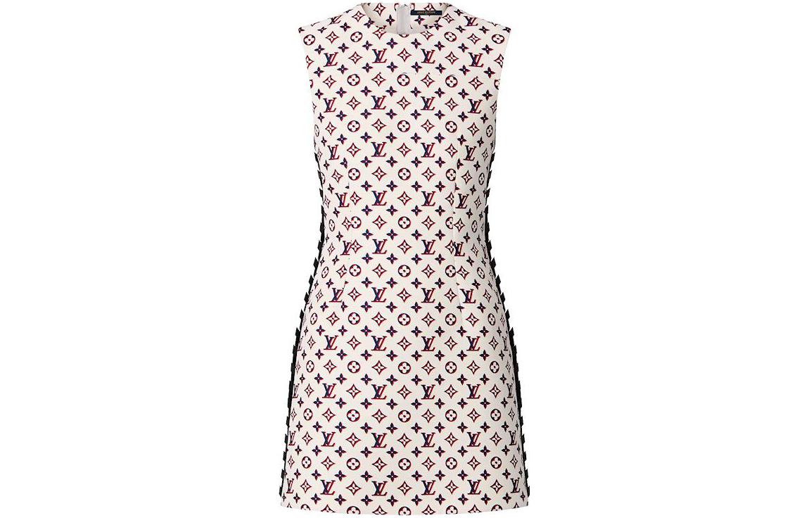 (Women) LOUIS VUITTON FW23 Pink Monogram Sleeveless Casual Dress for Women. 1AC41K