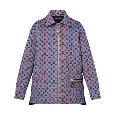 (Women) LOUIS VUITTON FW23 Printed Casual Jacket Purple 1ABR8E