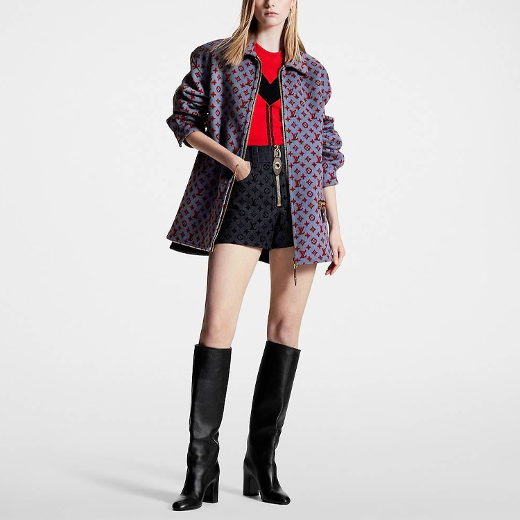 (Women) LOUIS VUITTON FW23 Printed Casual Jacket  Purple 1ABR8E 圖 3