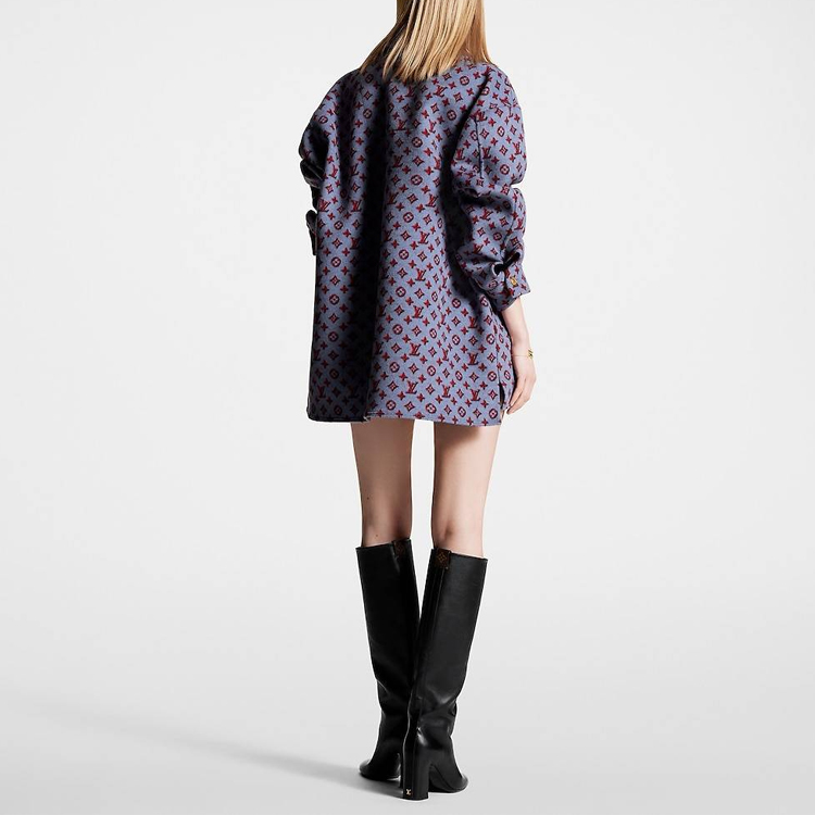 (Women) LOUIS VUITTON FW23 Printed Casual Jacket  Purple 1ABR8E 圖 5