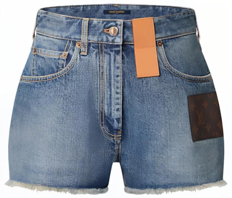 (W) LOUIS VUITTON FW23 Shorts Mujer Azul Rectos Tiro Medio Corte Deshilachado. 1ABPY3 Order (W) LOUIS VUITTON FW23 Shorts Mujer Azul Rectos Tiro Medio Corte Deshilachado. 1ABPY3