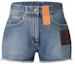 Order (W) LOUIS VUITTON FW23 Shorts Mujer Azul Rectos Tiro Medio Corte Deshilachado. 1ABPY3