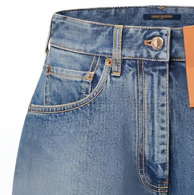 (W) LOUIS VUITTON FW23 Shorts Mujer Azul Rectos Tiro Medio Corte Deshilachado. 1ABPY3 Sizing (W) LOUIS VUITTON FW23 Shorts Mujer Azul Rectos Tiro Medio Corte Deshilachado. 1ABPY3