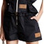 Shop (Women) LOUIS VUITTON FW23 Ruffled Mid-Waist Straight Casual Shorts Women Black 1ABS5T