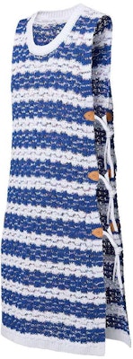 (W) 루이비통 FW23 스트라이프 슬리브리스 사이드 스플릿 미니 드레스 블루 1ABQG4 Shop (W) 루이비통 FW23 스트라이프 슬리브리스 사이드 스플릿 미니 드레스 블루 1ABQG4