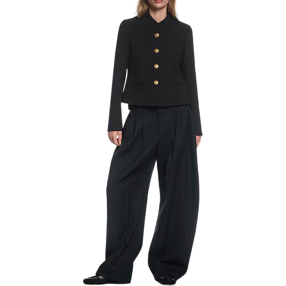 (Women) LOUIS VUITTON FW24  Black Buttoned Military Jacket. 1AGOKH 圖 3