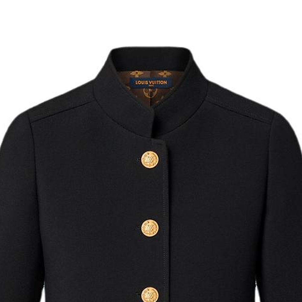 (Women) LOUIS VUITTON FW24  Black Buttoned Military Jacket. 1AGOKH 圖 6