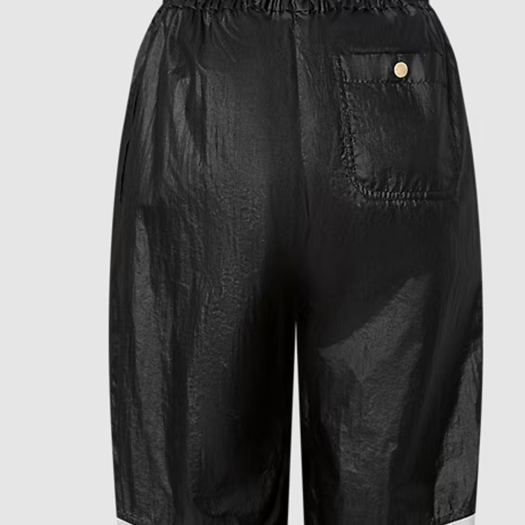 Sizing (W) ルイ・ヴィトン FW24 ブラックロゴプリント ミッドウエスト ジョガーパンツ 1AFMM1