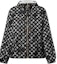 Order (W) Louis Vuitton FW24 Jaket Hoodie Zip-Up Hitam Logo Print 1AFZH2