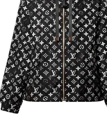 (W) Louis Vuitton FW24 Jaket Hoodie Zip-Up Hitam Logo Print 1AFZH2 Shop (W) Louis Vuitton FW24 Jaket Hoodie Zip-Up Hitam Logo Print 1AFZH2
