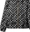 Shop (W) Louis Vuitton FW24 Jaket Hoodie Zip-Up Hitam Logo Print 1AFZH2