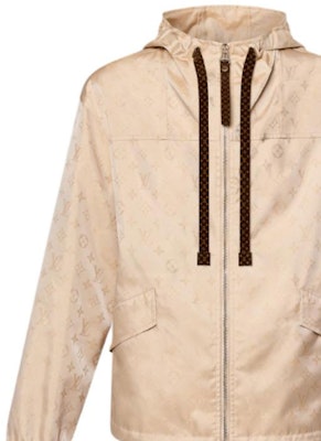 (Women) LOUIS VUITTON FW24 Logo Print Hoodie Parka in Light Beige. 1AFUGR Details for (Women) LOUIS VUITTON FW24 Logo Print Hoodie Parka in Light Beige. 1AFUGR