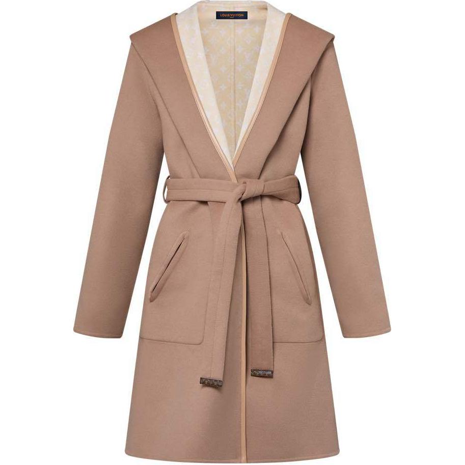 (Women) LOUIS VUITTON FW24  Reversible Belted Long Coat Khaki. 1AFSJQ 圖 2