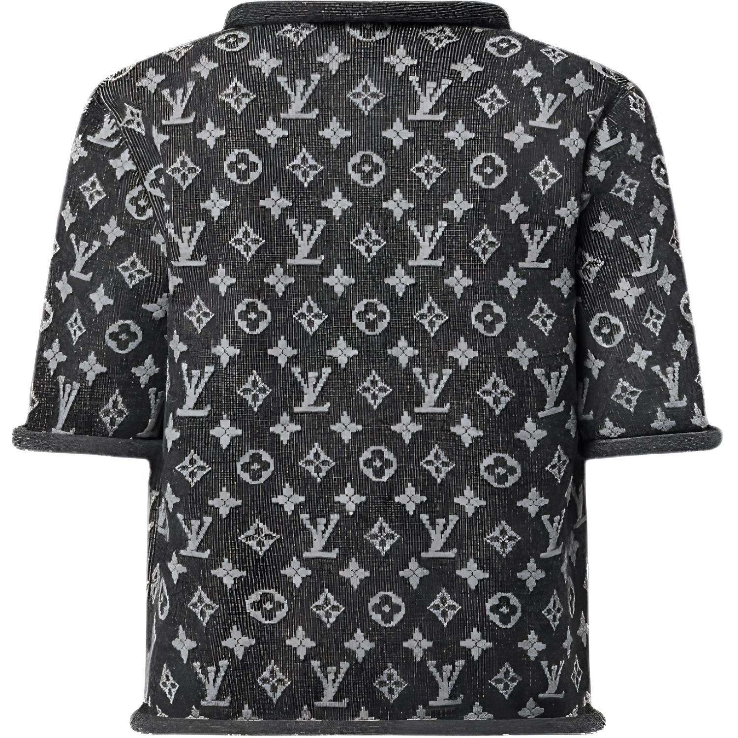 (Women) LOUIS VUITTON FW24 Black Jacquard Cuffed Sweater 1AGA48 圖 3