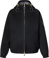 Order (Women) LOUIS VUITTON FW24 Black Oversized Drawstring Hooded Jacket 1AG804