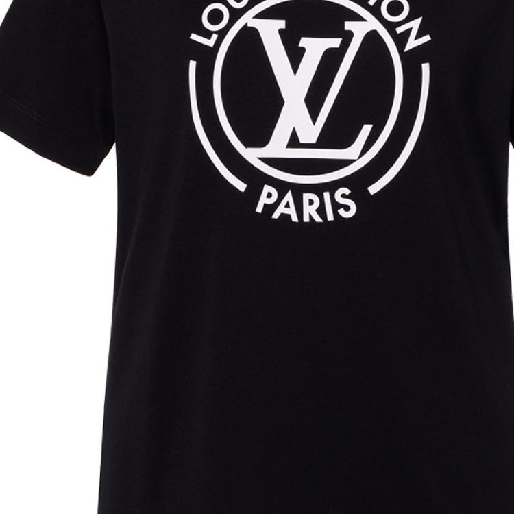Sizing (W) LOUIS VUITTON FW24 By the Pool Kaos Wanita Putih Logo Hitam Crewneck. 1AFTUC
