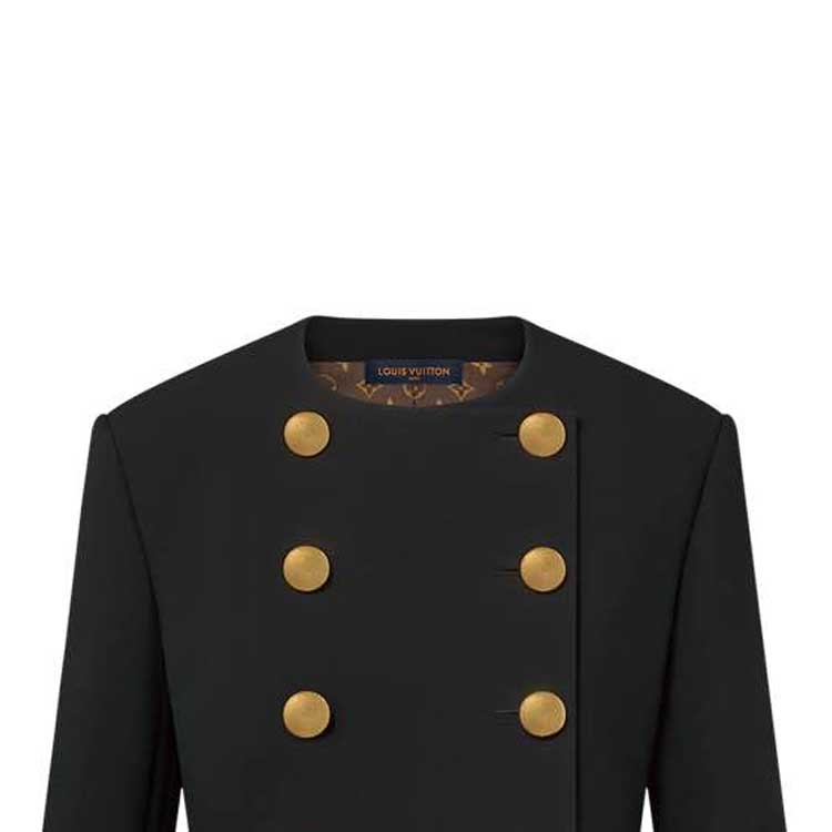 Details for (Women) Louis Vuitton FW24 Double-Breasted Black Cropped Jacket 1AFTA6