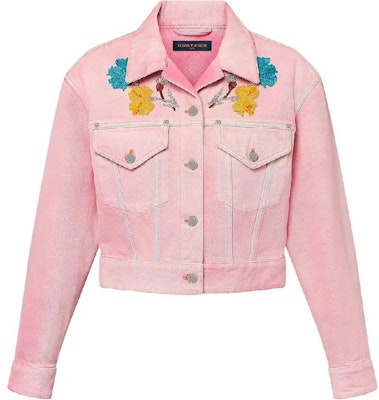 (W) 루이 비통 FW24 플로럴 프린트 쿠반 칼라 핑크 데님 재킷. 1AFTB2 Buy (W) 루이 비통 FW24 플로럴 프린트 쿠반 칼라 핑크 데님 재킷. 1AFTB2