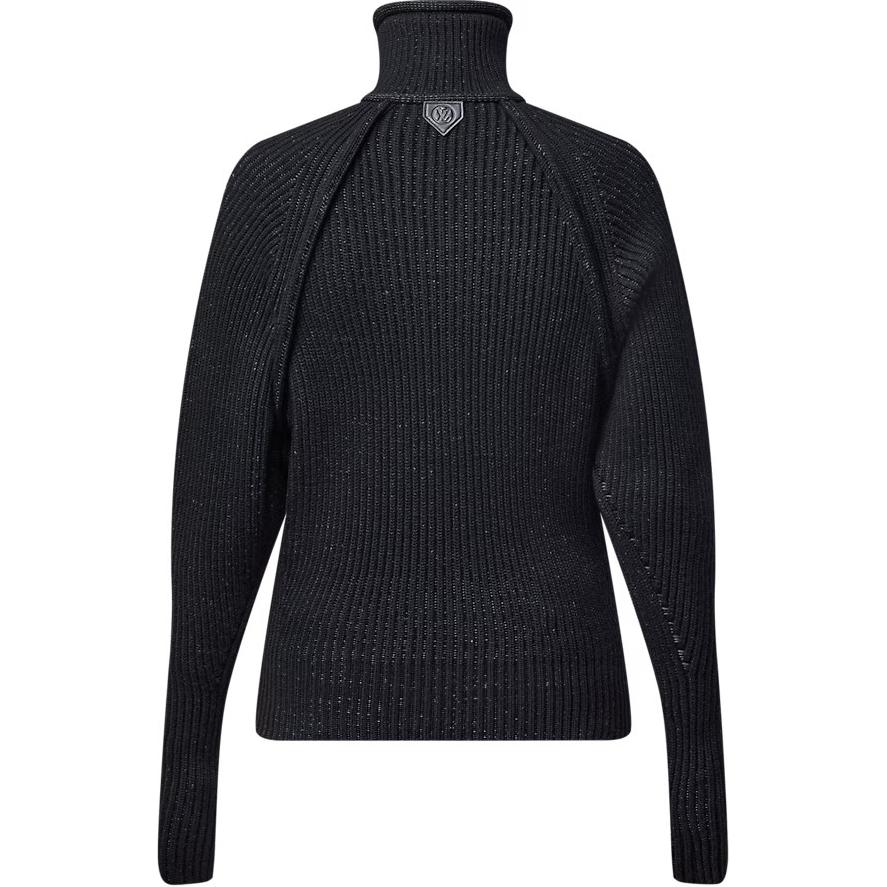 (Women) LOUIS VUITTON FW24 Half-Zip Turtleneck Long Sleeve Sweater Navy Blue Women 1AGA64 圖 3